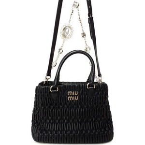 Miu Miu Crystal Handbag 3way Nero